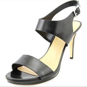 Michael Kors Claudia Black Strappy Heels Size 7.5